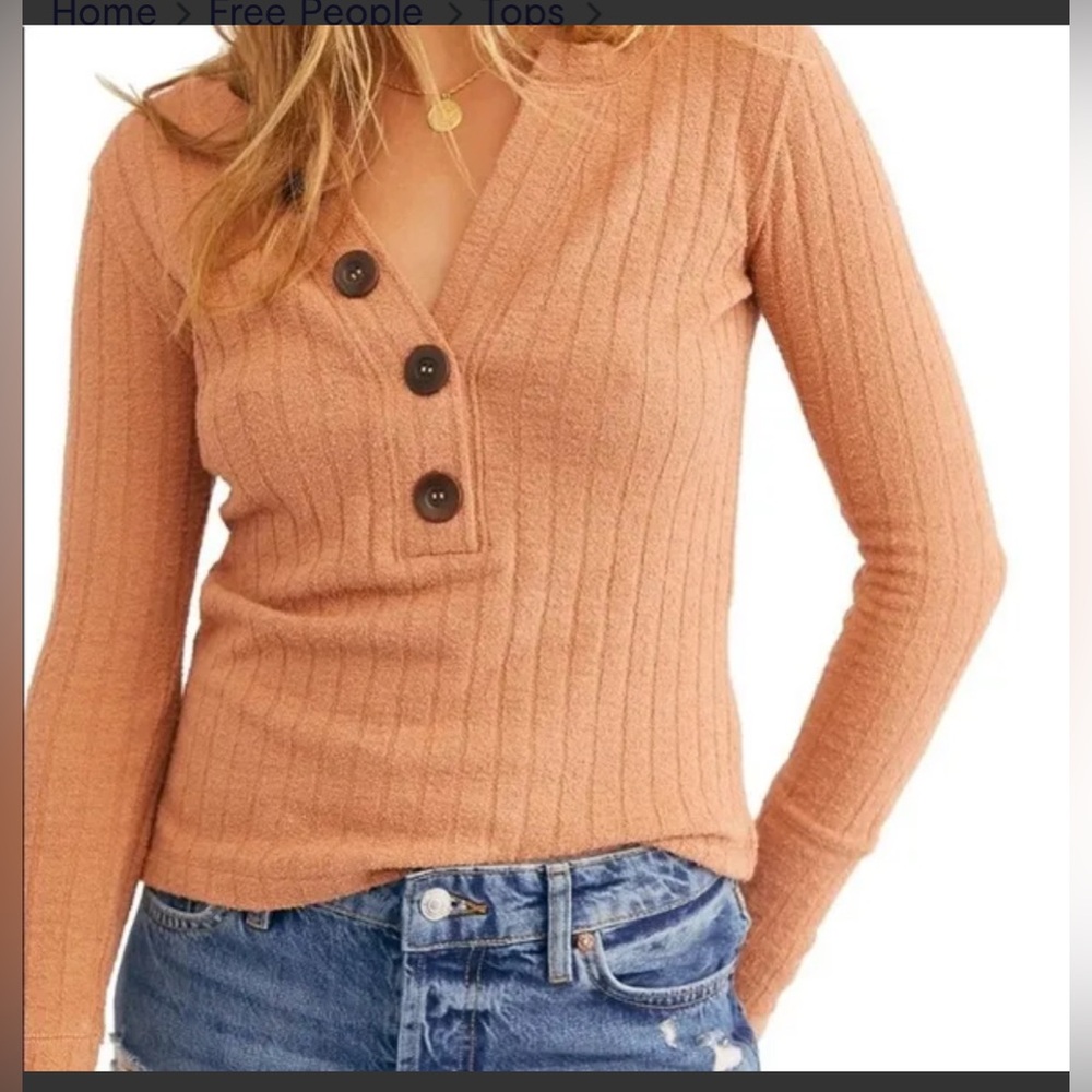 Free People We the Free Oliver Henley Top- Size Small